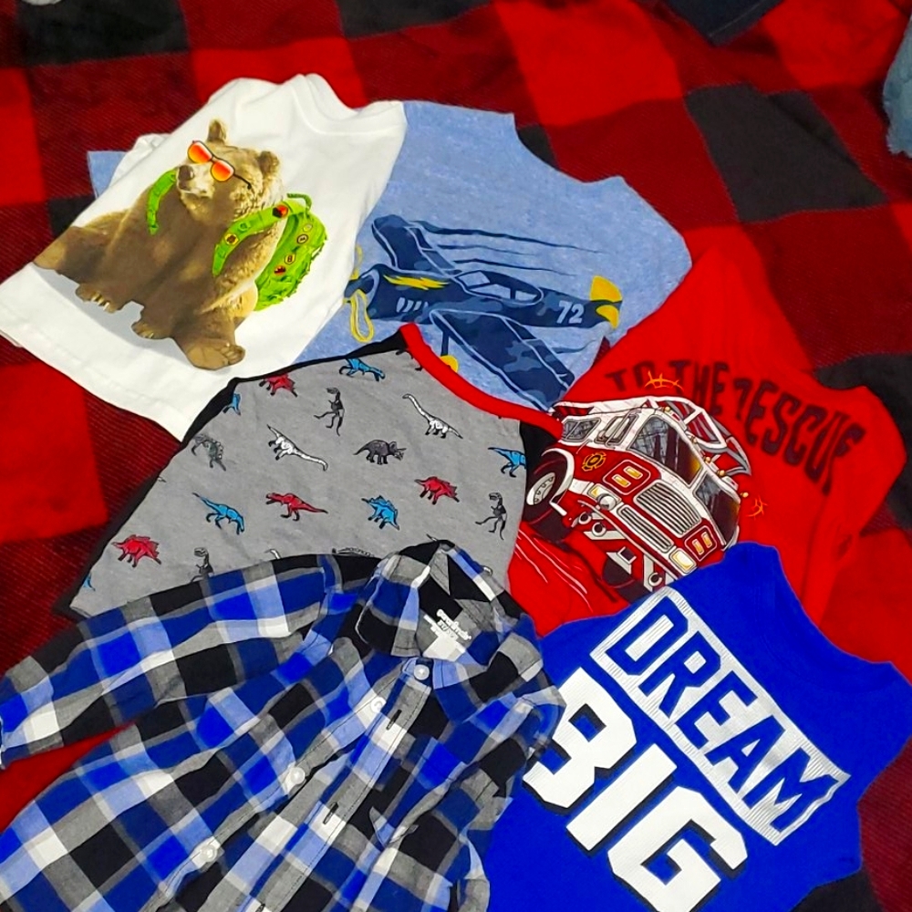 6 boys Garanimals Long sleeve shirts.